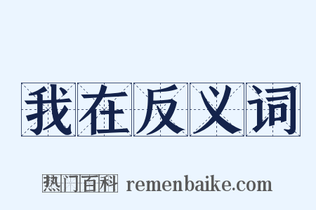 我在反义词是什么意思的图片